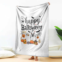 Happy Halloween Dog Ghost Spooky Season Throw Blanket - Wonder Print Shop