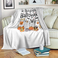 Happy Halloween Dog Ghost Spooky Season Throw Blanket - Wonder Print Shop