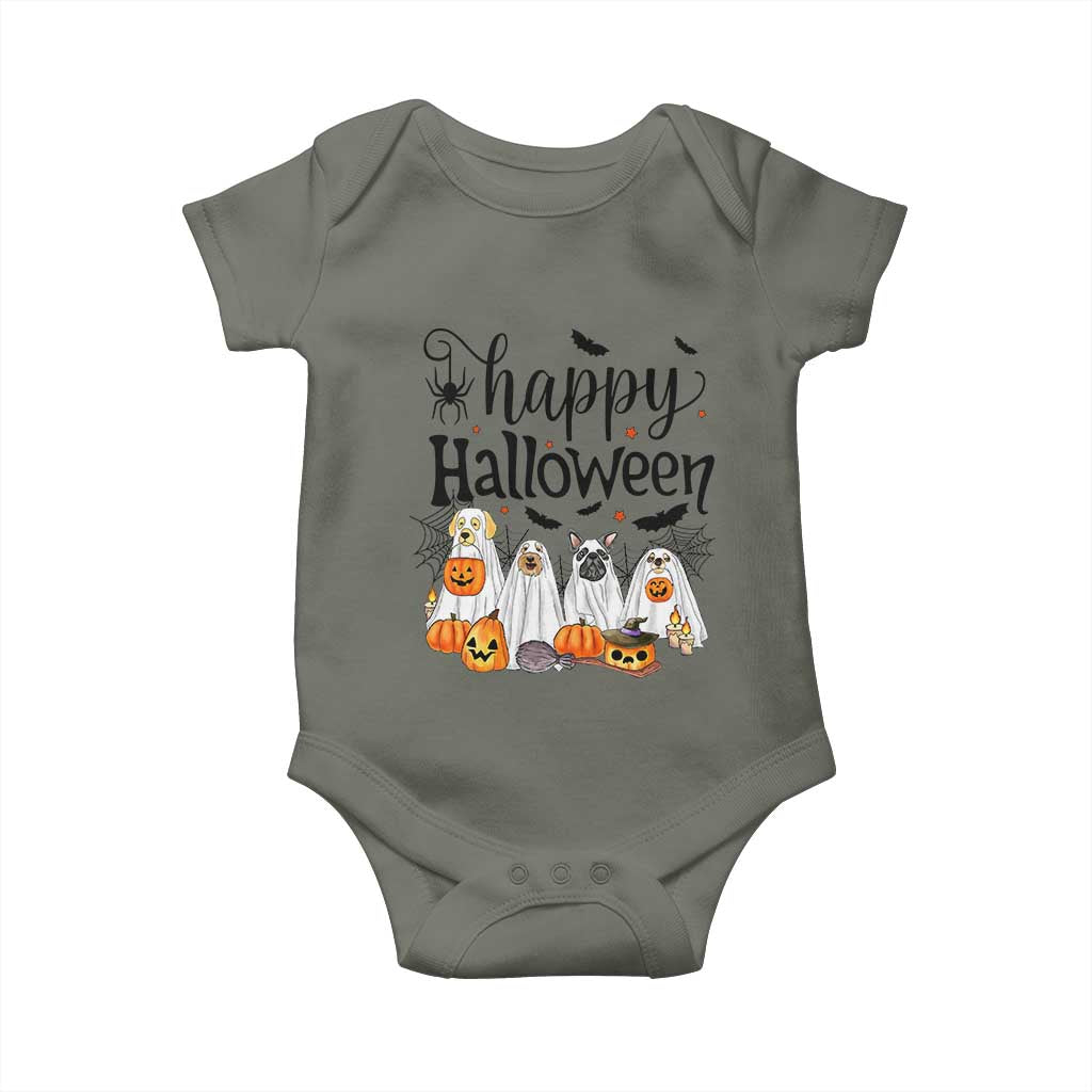 Happy Halloween Dog Ghost Spooky Season Baby Onesie - Wonder Print Shop