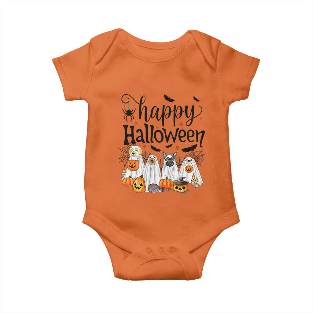 Happy Halloween Dog Ghost Spooky Season Baby Onesie - Wonder Print Shop