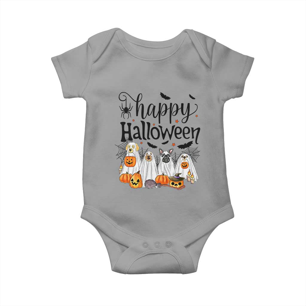 Happy Halloween Dog Ghost Spooky Season Baby Onesie - Wonder Print Shop