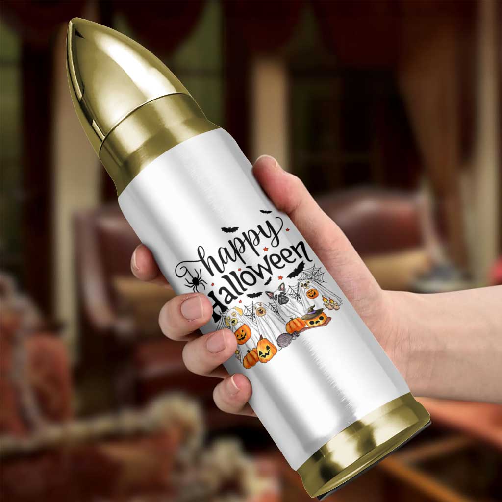 Happy Halloween Dog Ghost Spooky Season Bullet Tumbler - Wonder Print Shop