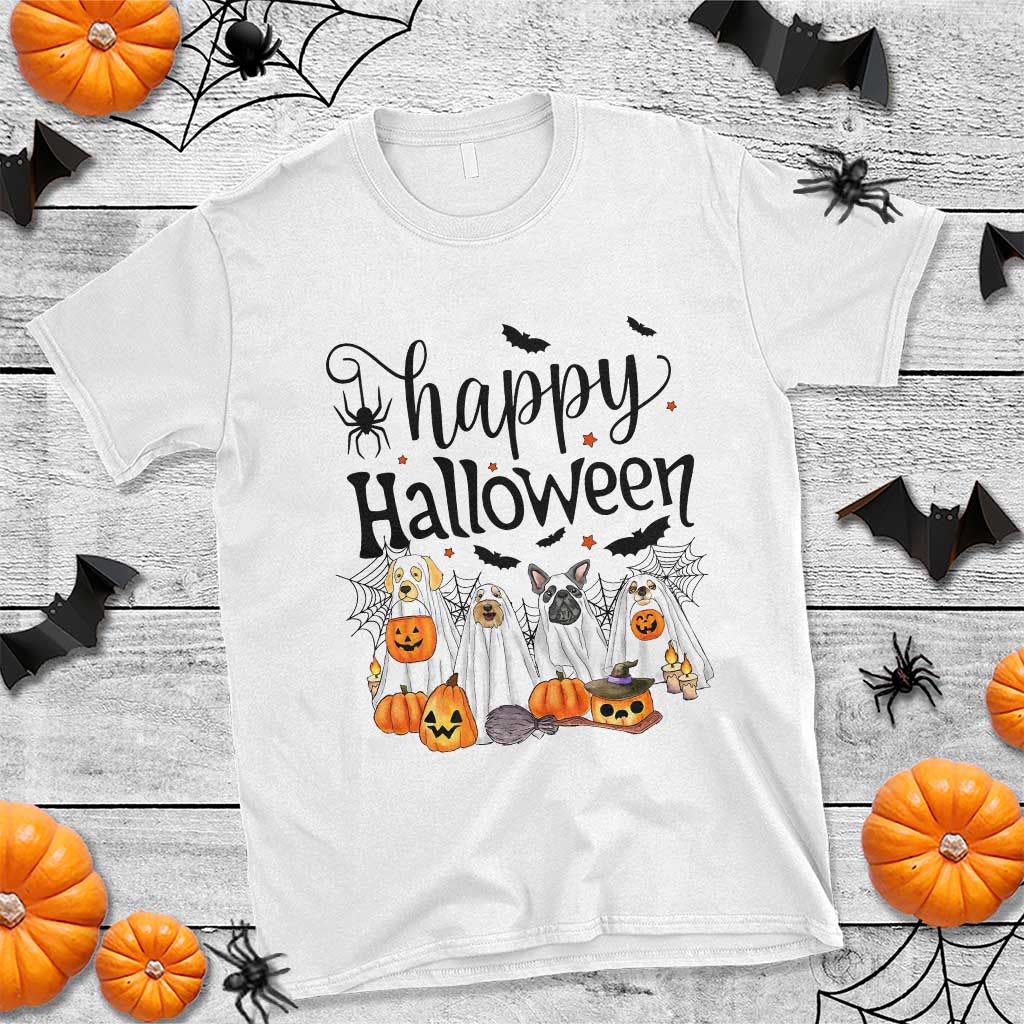 Happy Halloween Dog Ghost Spooky Season T Shirt - Wonder Print Shop