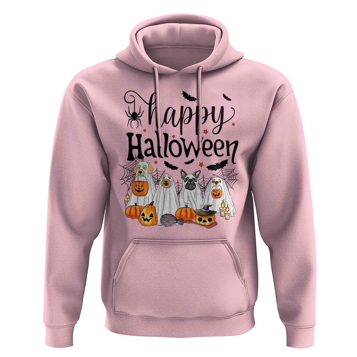Happy Halloween Dog Ghost Spooky Season Hoodie - Wonder Print Shop