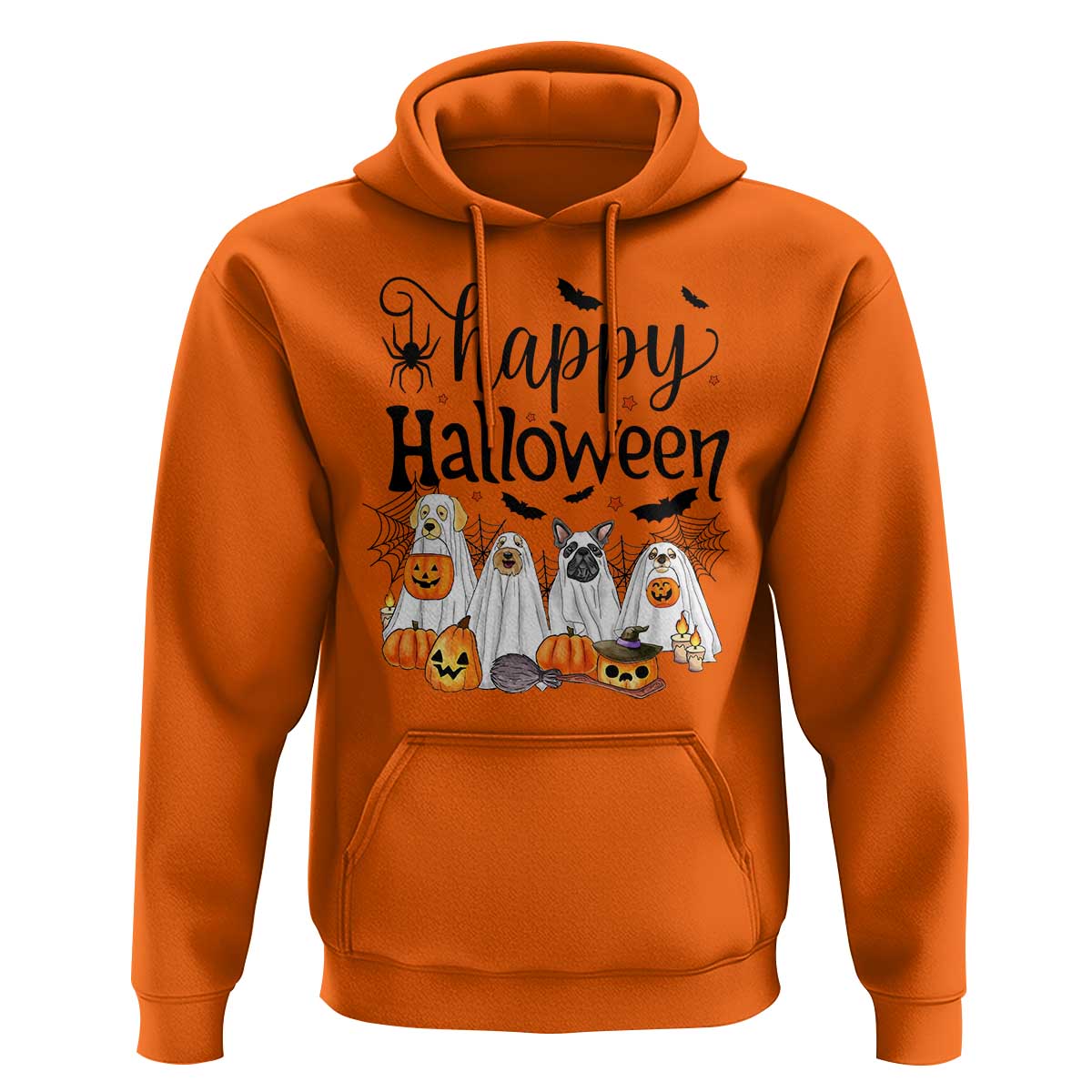 Happy Halloween Dog Ghost Spooky Season Hoodie - Wonder Print Shop