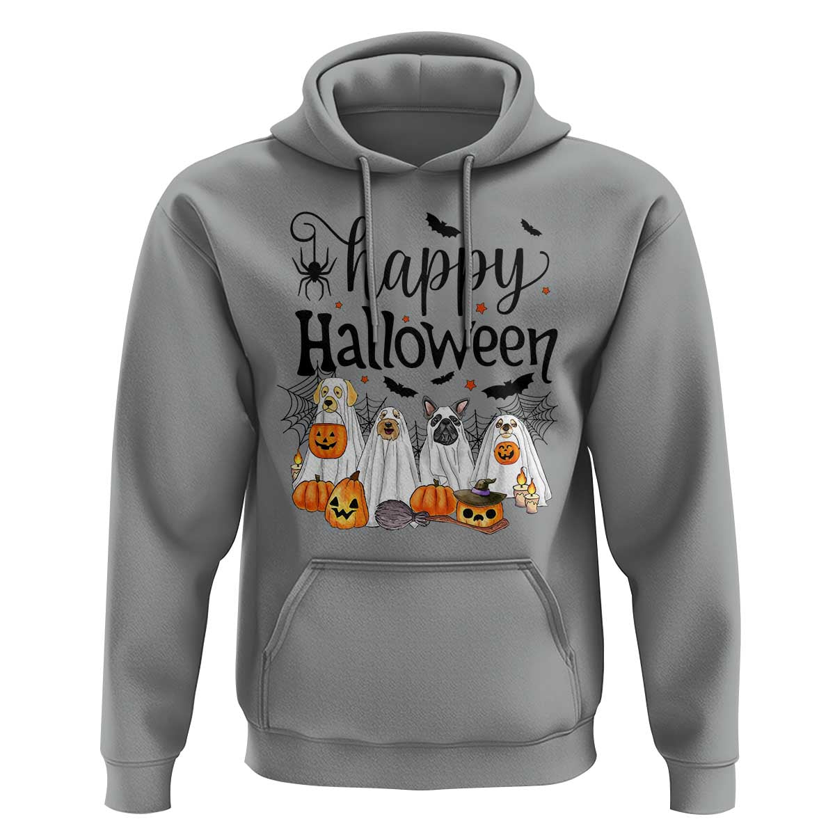 Happy Halloween Dog Ghost Spooky Season Hoodie - Wonder Print Shop