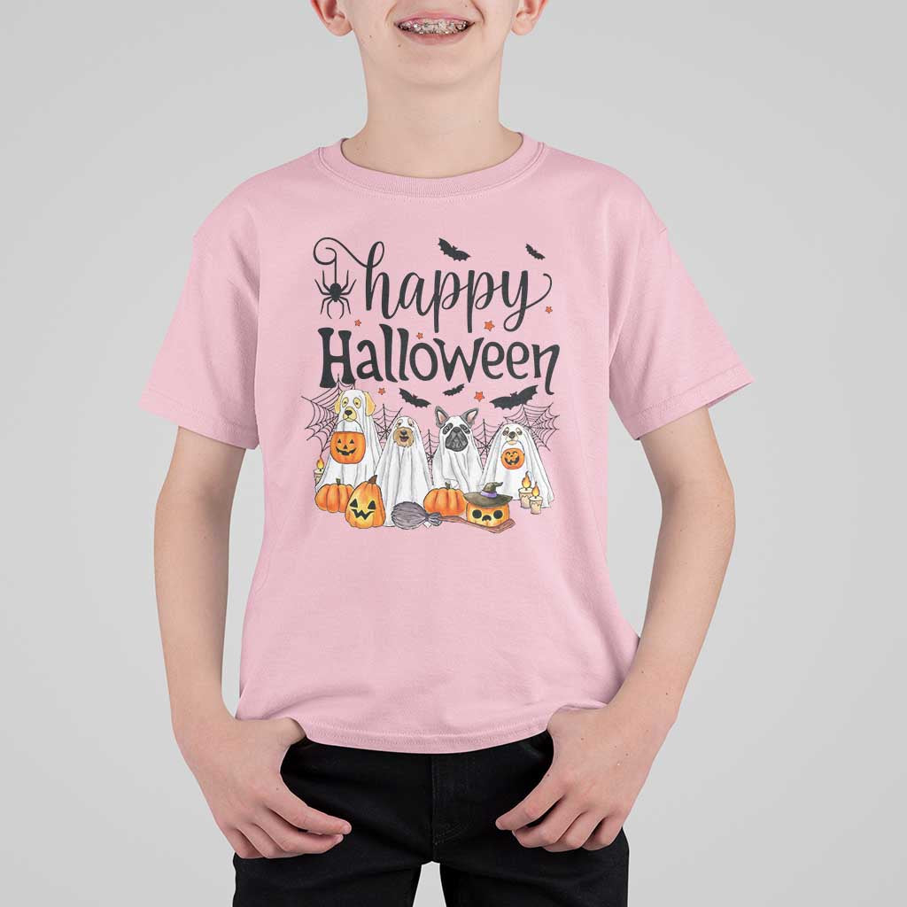 Happy Halloween Dog Ghost Spooky Season T Shirt For Kid - Wonder Print Shop