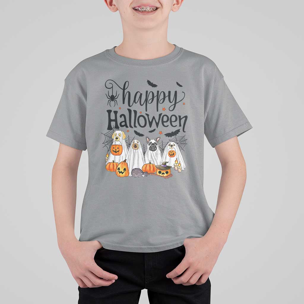 Happy Halloween Dog Ghost Spooky Season T Shirt For Kid - Wonder Print Shop