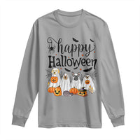Happy Halloween Dog Ghost Spooky Season Long Sleeve Shirt - Wonder Print Shop