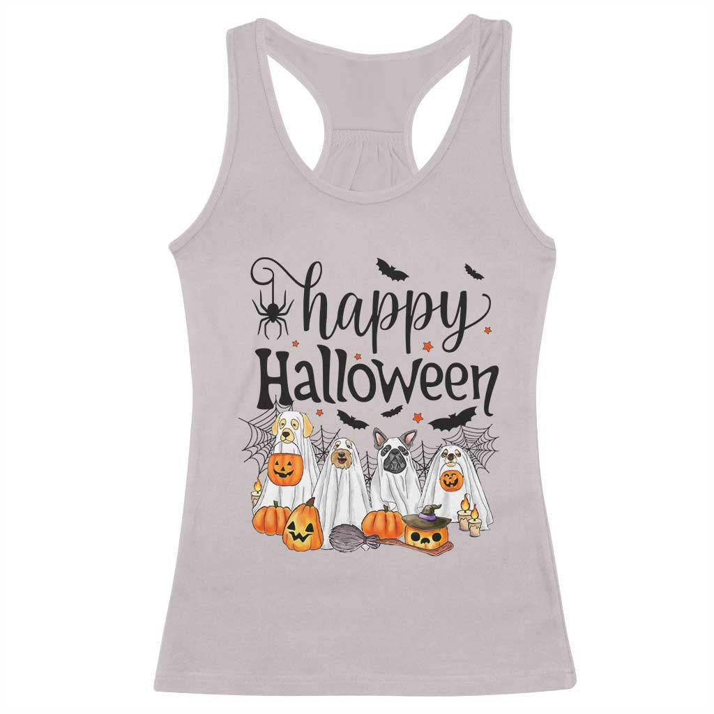 Happy Halloween Dog Ghost Spooky Season Racerback Tank Top - Wonder Print Shop