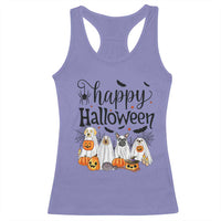 Happy Halloween Dog Ghost Spooky Season Racerback Tank Top - Wonder Print Shop