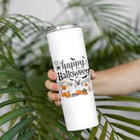 Happy Halloween Dog Ghost Spooky Season Skinny Tumbler - Wonder Print Shop