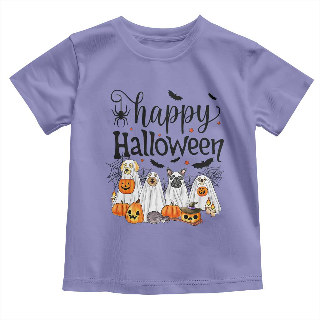 Happy Halloween Dog Ghost Spooky Season Toddler T Shirt - Wonder Print Shop