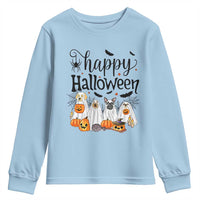 Happy Halloween Dog Ghost Spooky Season Youth Sweatshirt - Wonder Print Shop