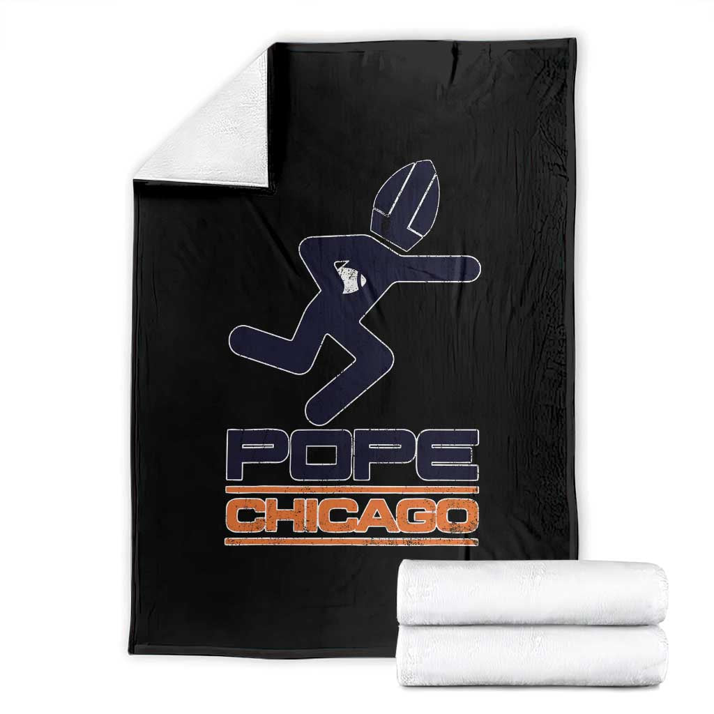 Chicago Pope Leo XIV American Football Throw Blanket - Wonder Print Shop