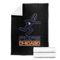 Chicago Pope Leo XIV American Football Throw Blanket - Wonder Print Shop