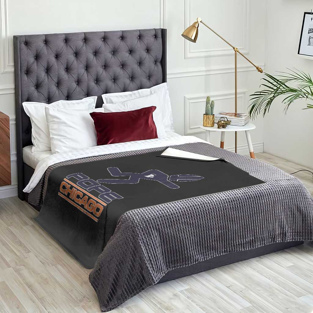 Chicago Pope Leo XIV American Football Throw Blanket - Wonder Print Shop