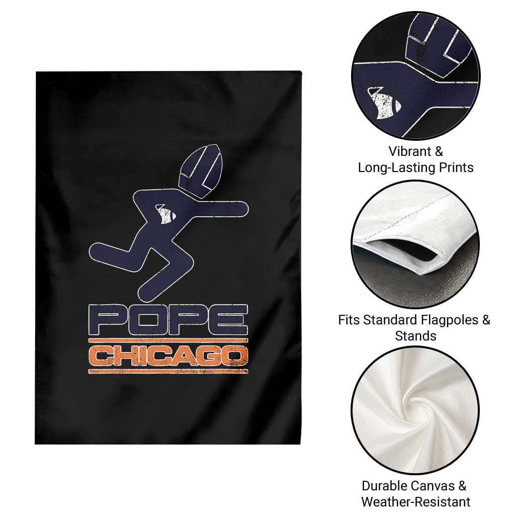 Chicago Pope Leo XIV American Football Garden Flag - Wonder Print Shop