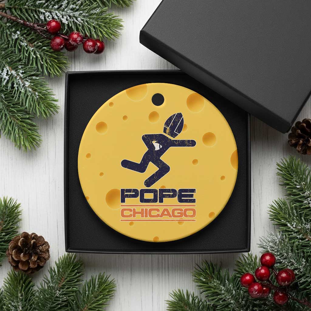 Chicago Pope Leo XIV American Football Ceramic Ornament - Wonder Print Shop