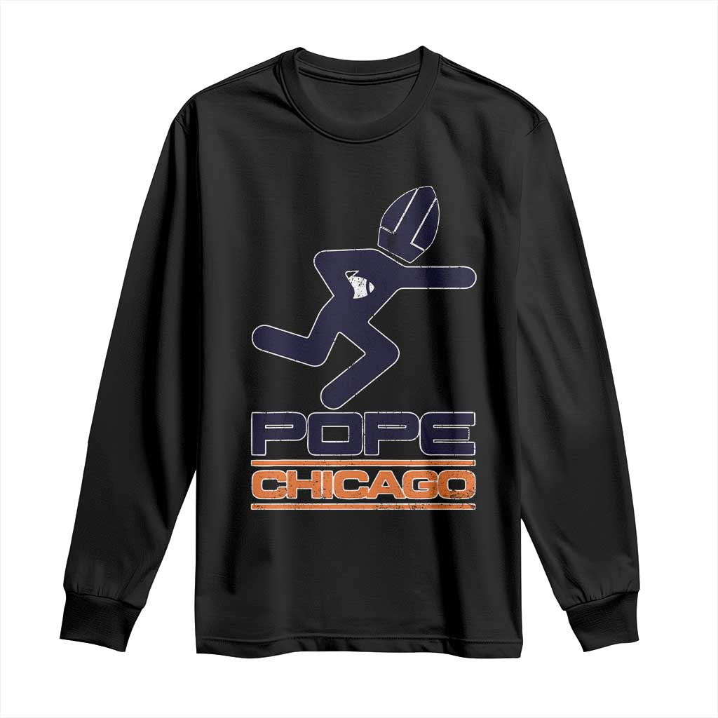 Chicago Pope Leo XIV American Football Long Sleeve Shirt - Wonder Print Shop
