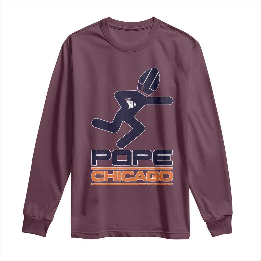 Chicago Pope Leo XIV American Football Long Sleeve Shirt - Wonder Print Shop
