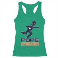 Chicago Pope Leo XIV American Football Racerback Tank Top - Wonder Print Shop