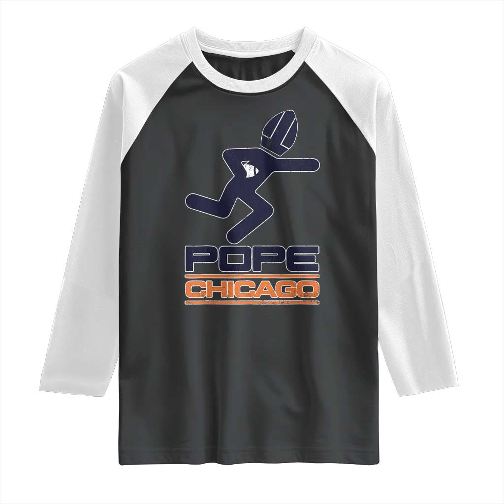 Chicago Pope Leo XIV American Football Raglan Shirt - Wonder Print Shop