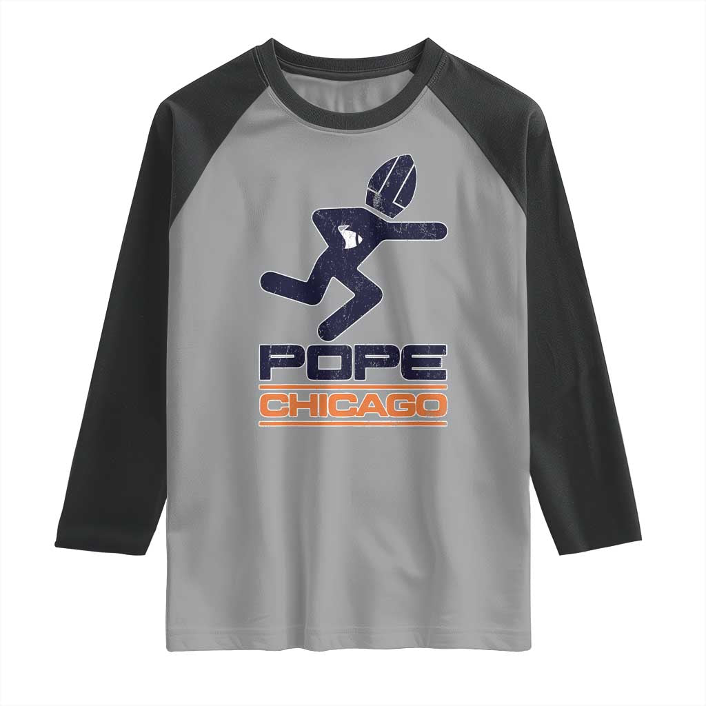 Chicago Pope Leo XIV American Football Raglan Shirt - Wonder Print Shop