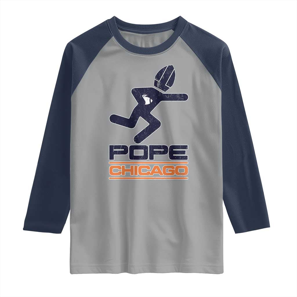 Chicago Pope Leo XIV American Football Raglan Shirt - Wonder Print Shop