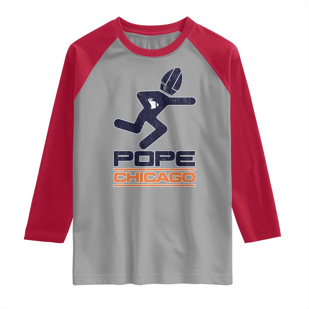 Chicago Pope Leo XIV American Football Raglan Shirt - Wonder Print Shop