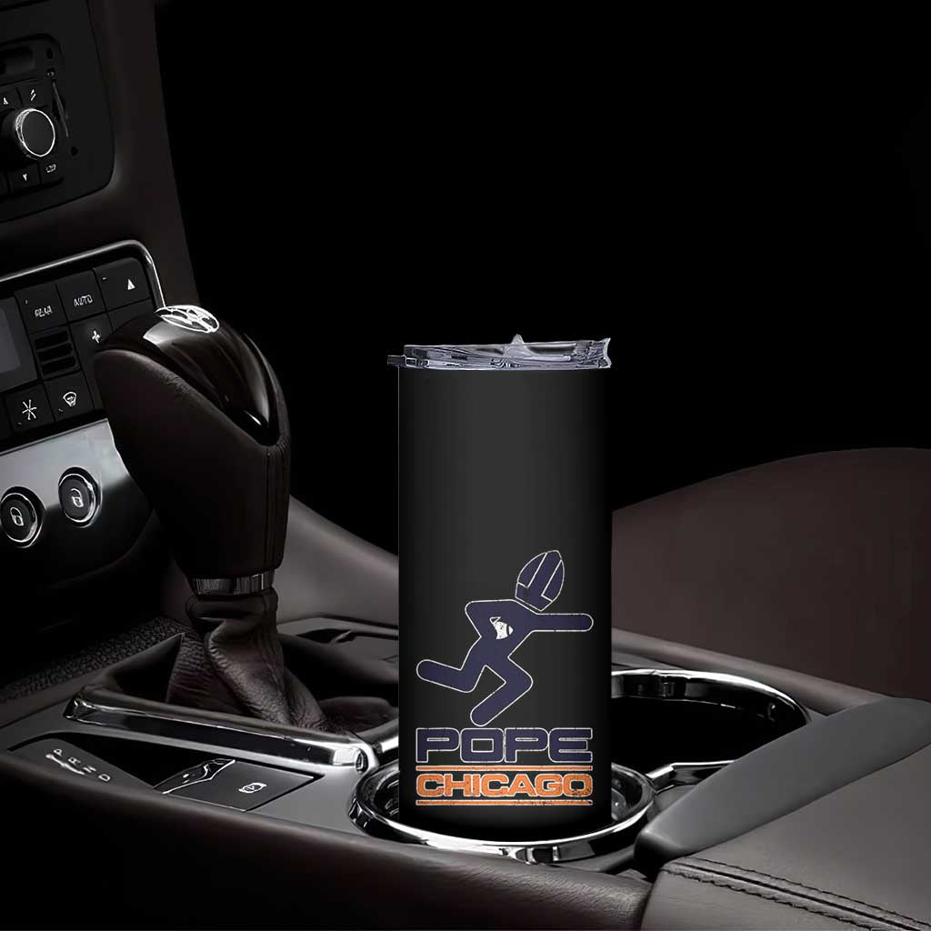 Chicago Pope Leo XIV American Football Skinny Tumbler - Wonder Print Shop