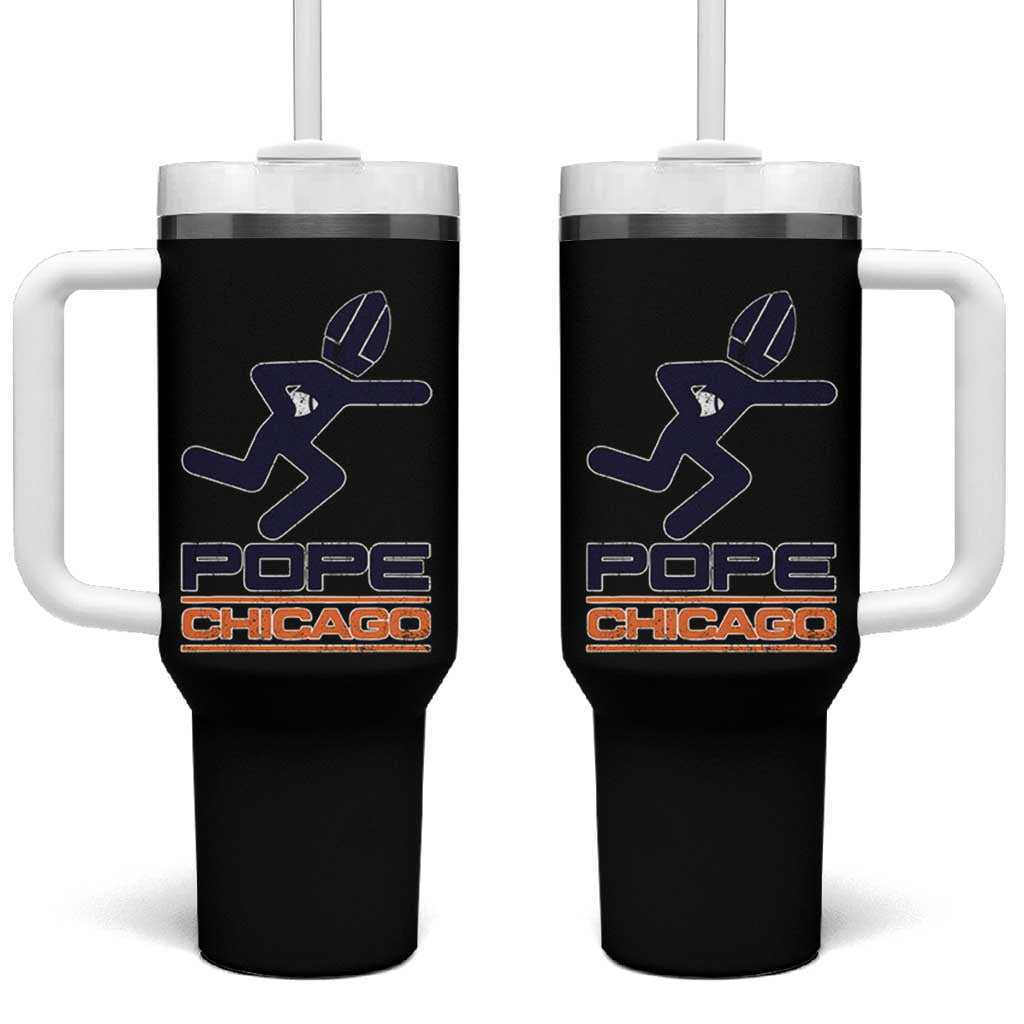 Chicago Pope Leo XIV American Football Tumbler With Handle - Wonder Print Shop