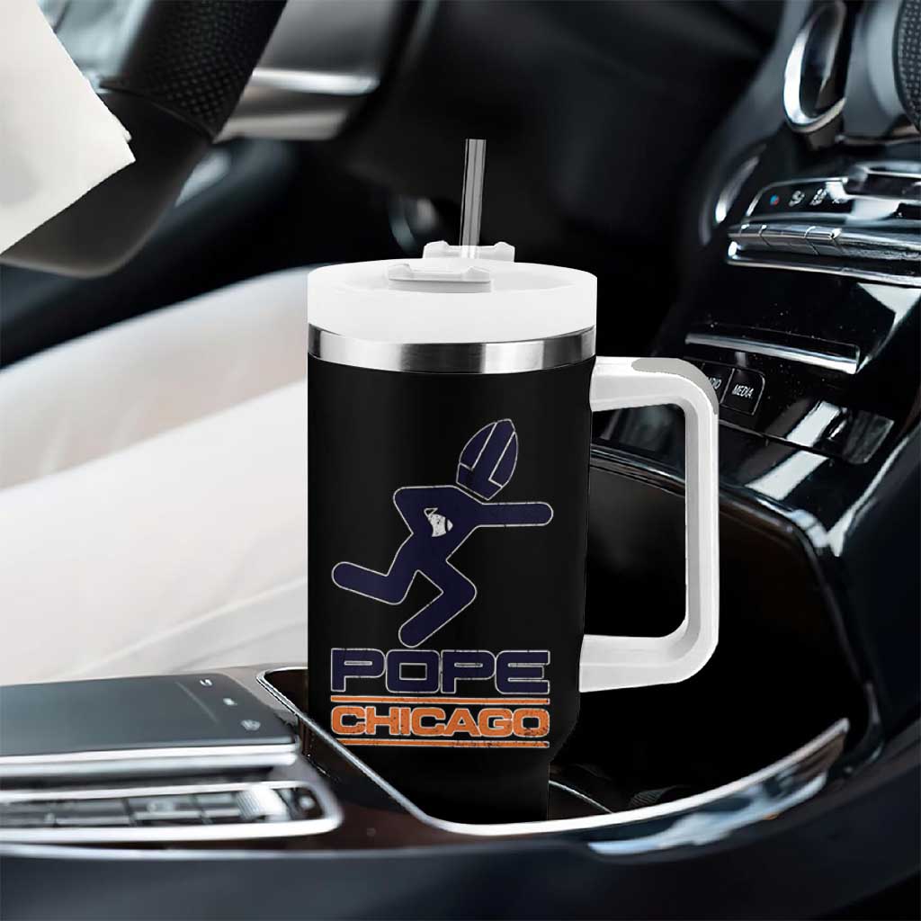 Chicago Pope Leo XIV American Football Tumbler With Handle - Wonder Print Shop