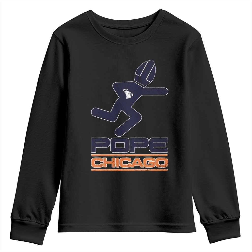 Chicago Pope Leo XIV American Football Youth Sweatshirt - Wonder Print Shop