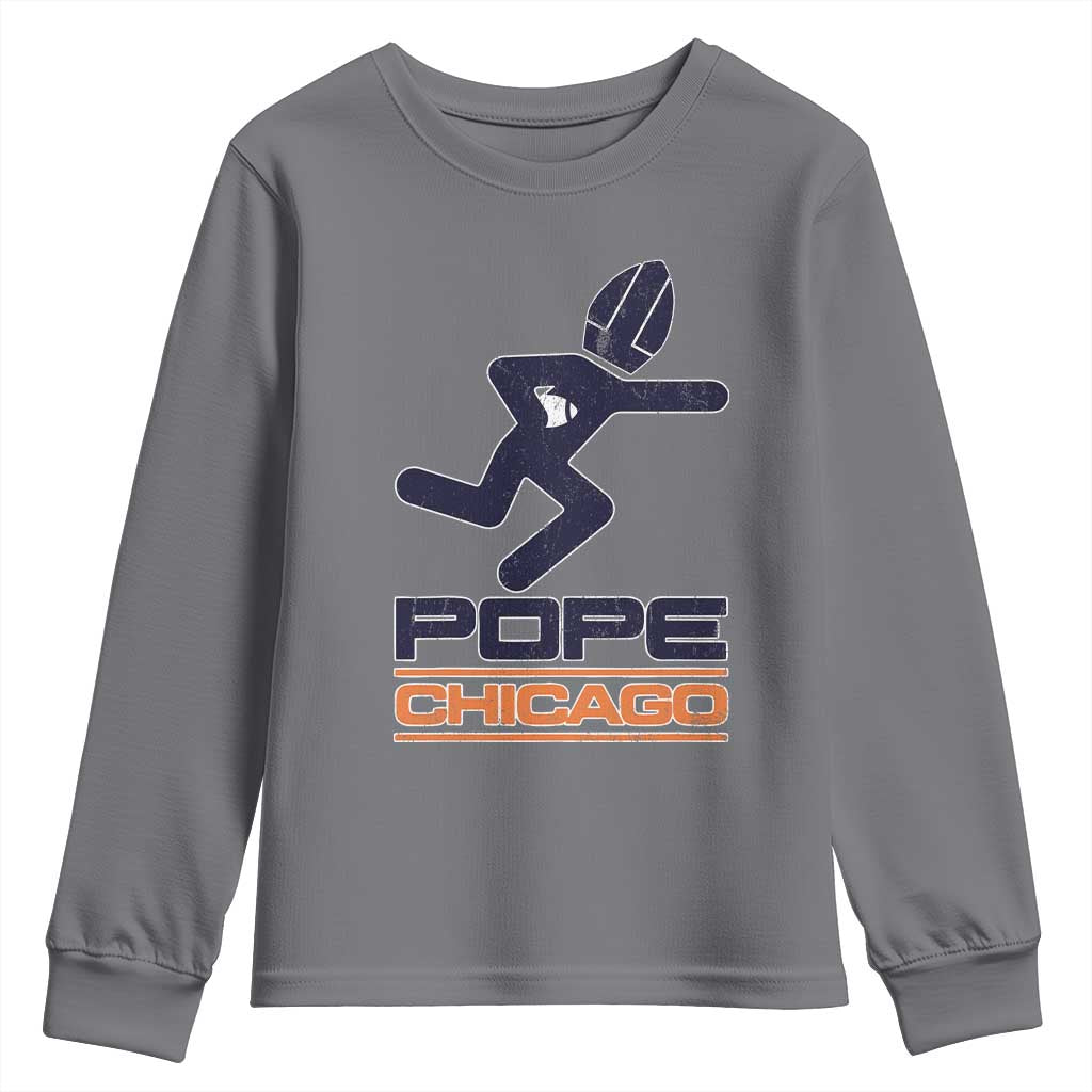 Chicago Pope Leo XIV American Football Youth Sweatshirt - Wonder Print Shop