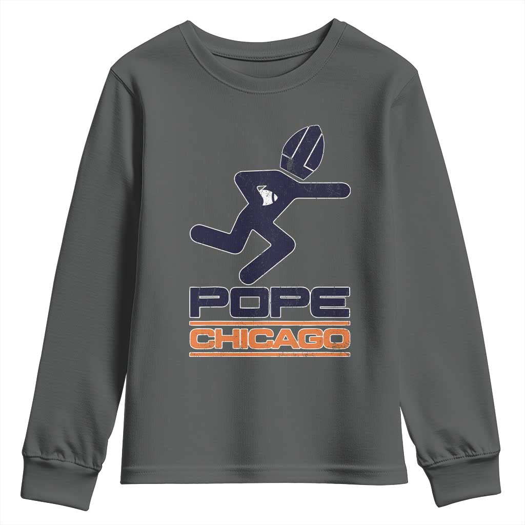 Chicago Pope Leo XIV American Football Youth Sweatshirt - Wonder Print Shop