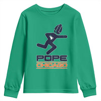 Chicago Pope Leo XIV American Football Youth Sweatshirt - Wonder Print Shop