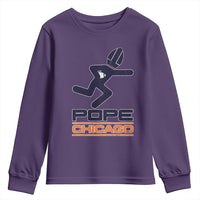 Chicago Pope Leo XIV American Football Youth Sweatshirt - Wonder Print Shop