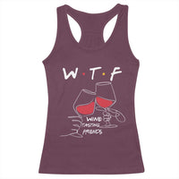Funny Thanksgiving Friendsgiving Racerback Tank Top WTF Wine Tasting Friends - Wonder Print Shop