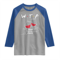 Funny Thanksgiving Friendsgiving Raglan Shirt WTF Wine Tasting Friends - Wonder Print Shop