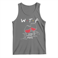 Funny Thanksgiving Friendsgiving Tank Top WTF Wine Tasting Friends - Wonder Print Shop