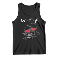 Funny Thanksgiving Friendsgiving Tank Top WTF Wine Tasting Friends - Wonder Print Shop