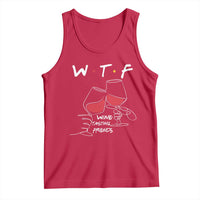 Funny Thanksgiving Friendsgiving Tank Top WTF Wine Tasting Friends - Wonder Print Shop