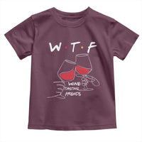 Funny Thanksgiving Friendsgiving Toddler T Shirt WTF Wine Tasting Friends - Wonder Print Shop