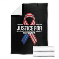 Justice For Charlie Kirk Throw Blanket Patriotic Tribute Human Rights Activist - Wonder Print Shop
