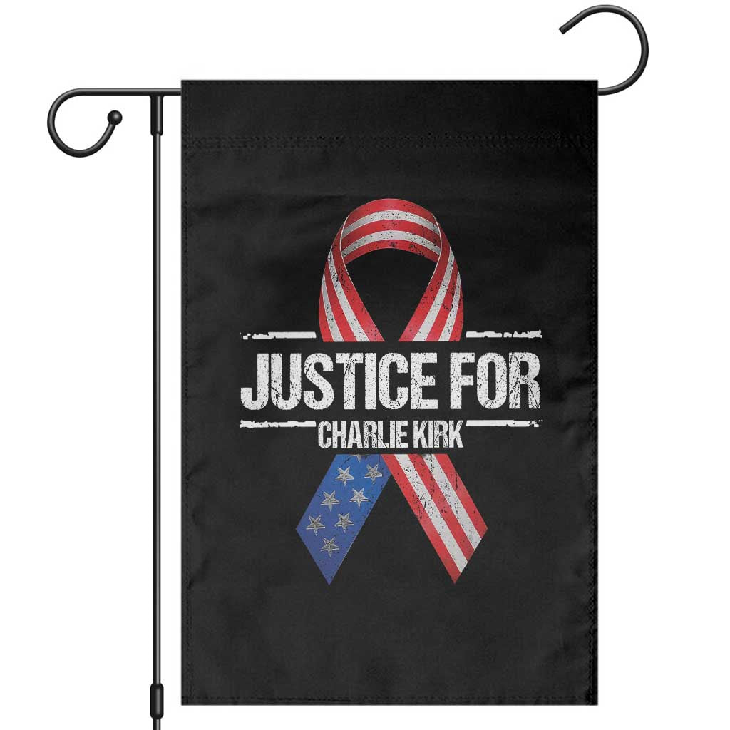 Justice For Charlie Kirk Garden Flag Patriotic Tribute Human Rights Activist - Wonder Print Shop