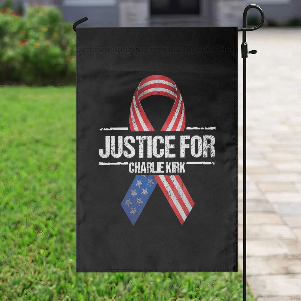 Justice For Charlie Kirk Garden Flag Patriotic Tribute Human Rights Activist - Wonder Print Shop