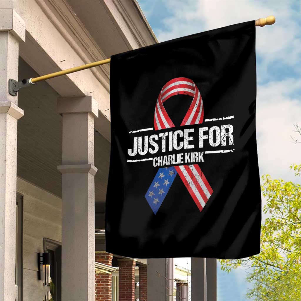 Justice For Charlie Kirk Garden Flag Patriotic Tribute Human Rights Activist - Wonder Print Shop