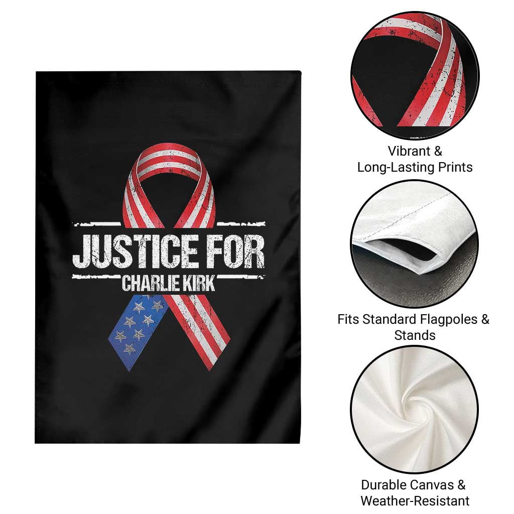 Justice For Charlie Kirk Garden Flag Patriotic Tribute Human Rights Activist - Wonder Print Shop