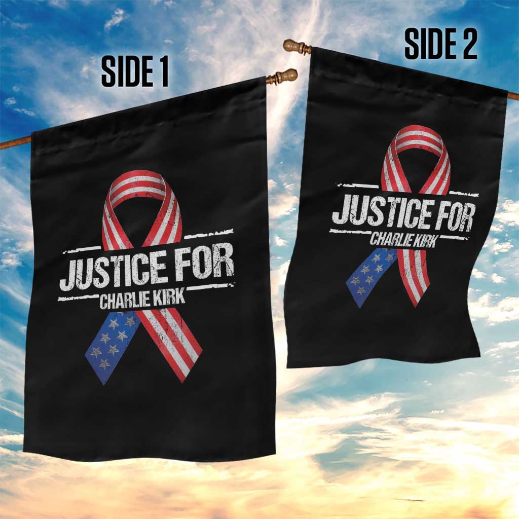 Justice For Charlie Kirk Garden Flag Patriotic Tribute Human Rights Activist - Wonder Print Shop